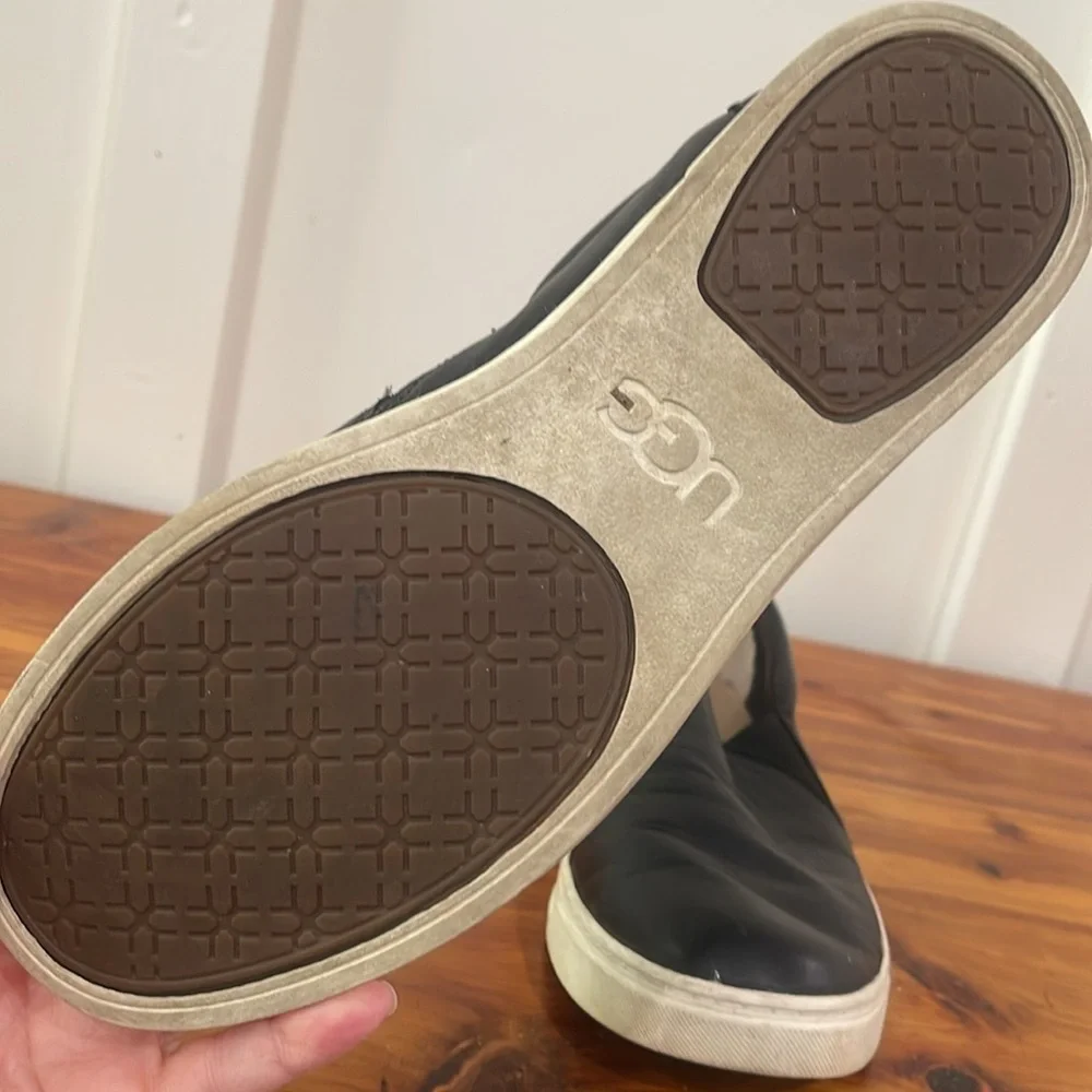 UGG Alameda Leather Slip-On Sneakers